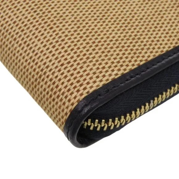 Gucci 1955 Horsebit 0416 Canvas Leather Beige Long Wallet 0392 - Picture 8 of 10